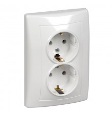 Sedna Белый Розетка 2-я с/з литая  SDN3000621  Schneider Electric