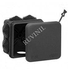 Коробка распределительная для о/п 70х70х40 7 вводов (черная) УХЛ1  67030Ч  Рувинил