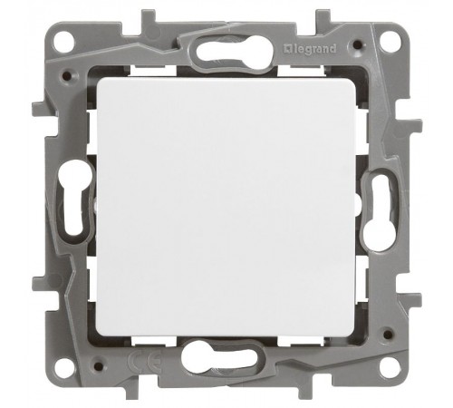 Etika Белый Выключатель 1-клавишный с подсветкой, 10А, винтовые клеммы  672203  Legrand
