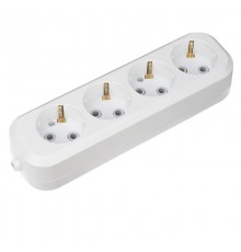 Колодка 4 гнезда c заземлением  11-8707  REXANT