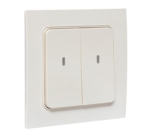 Умный беспроводной выключатель Стокгольм 2-кл. белый Zigbee  СonnectRCV-ST2-WS-ZBEKF