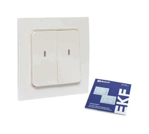 Умный беспроводной выключатель Стокгольм 2-кл. белый Zigbee  СonnectRCV-ST2-WS-ZBEKF