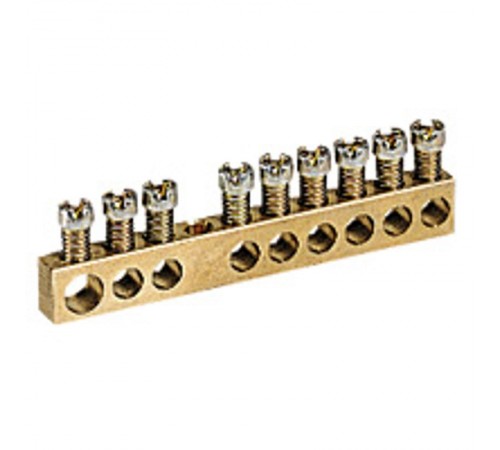 Клеммная колодка - крепятся винтами М4 - 1 x 6-25 мм - 14 x 1,5-16 мм - длина 122 мм  004805  Legrand