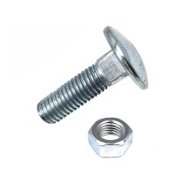 Болт DIN603 мебельный оцинк. М6х30 с гайкой (10 шт) - пакет   108761  Tech-KREP