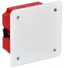 Коробка распределительная с/у 92х92x45 КМ41022 с саморезами, пластиковые лапки, с крышкой (для полых стен)  UKG11-092-092-045-P  IEK