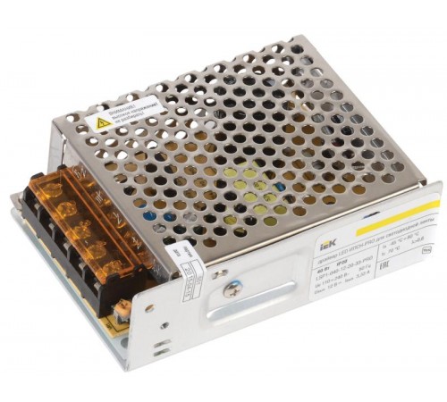 Драйвер для светодиодных лент LED ИПСН-PRO 40Вт 12В IP20 блок-клеммы  LSP1-040-12-20-33-PRO  IEK