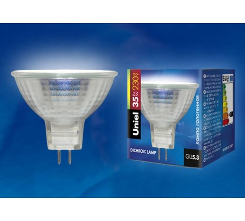 Лампа галогенная JCDR-35/GU5.3 картон   00484  Uniel