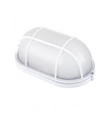 Светильник пылевлагозащищенный под лампу для ЖКХ НПБ 1202 100Вт ЛН E27 IP54 белый овал с решеткой  SQ0303-0038  TDM