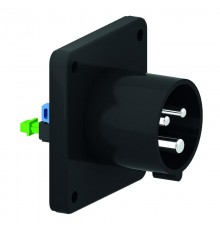 Вилка панельная 3п(2p + PE) 16А 230-380 QC черная IP44 I 28312-Bals I Bals