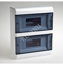 Щиток тусо о/п на 18 мод. c 2-мя дв. 222х277х93мм  68018  Рувинил