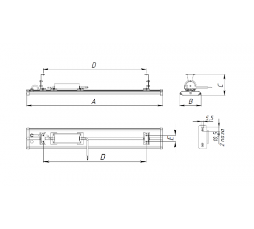 Светильник светодиодный FACTORY G2 (900) 130W D120 850 GY  1508000130  Световые Технологии