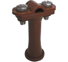 Держатель проводника круглого 6-10 мм коричневый, высота 59 мм, пластик91103Ezetek