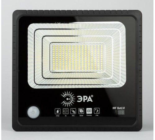 Прожектор светодиодный уличный на солн. бат. 100W, 1200 lm, 5000K, с датч. движения, ПДУ, IP65 (  Б0049547  ЭРА