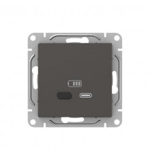 Механизм розетки USB-С, быстрая, мокко Эпика  UP1-SOM-USBCF EKF