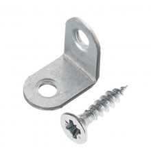 Угол мебельный 16х16х12 с шурупом (6 шт) цинк - пакет ( 0,03619 кг)  110078  Tech-KREP