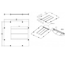 Заглушка WZ-5271-10-00-161 c щет.вв.д.отверстий A (380x380мм) в пл/кр.шк.SZB,OTS1,SZB SE,DC,ECO-LINE,415 x 415мм,мет.,черн.(RAL 9005)  363126  Zpas