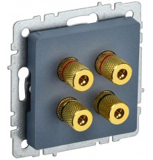 BRITE АудиоРозетка 4-местная РА10-БрМ маренго  BR-S40-K35  IEK