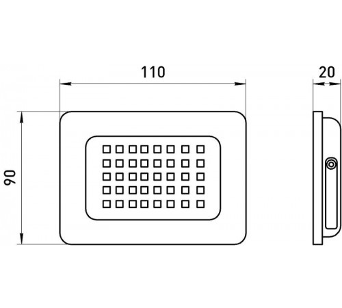 Прожектор светодиодный LPR-023-0-65K-030 30Вт 6500K 2400Лм 103х99х23,5  Б0052023  ЭРА