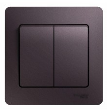 Glossa Сиреневый туман Выключатель 2-клавишный сх.5, 10AX (в сборе)  GSL001452  SE