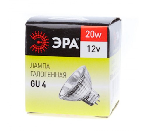 Лампа галогенная 20Вт 12В GU4 MR11  C0027361  ЭРА