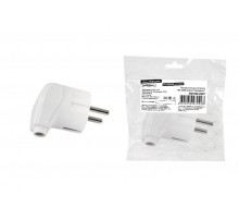 Вилка угловая с/з белая 16А 250В серии "Народная"  SQ1806-0407  TDM