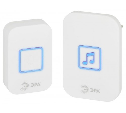 Звонок дверной C98 беспроводной, от сети, белый, 60 мелодий  Б0054089  ЭРА