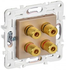 SKANDY Аудиорозетка 4-местная SK-A01Sa песочный  SK-S40-K98  IEK