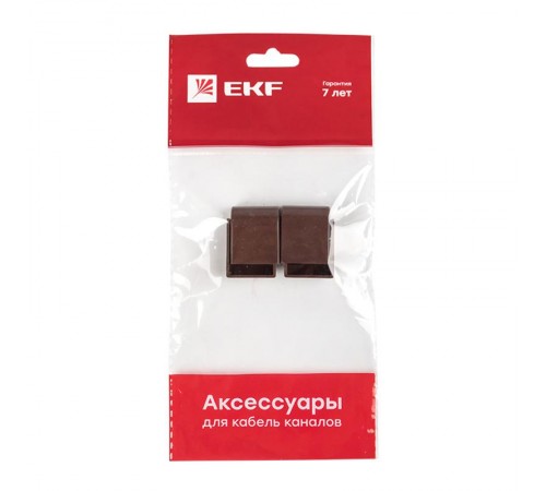 Заглушка (20х10) (4 шт) Plast EKF PROxima  под темное дерево    ecd-20-10x4   EKF 