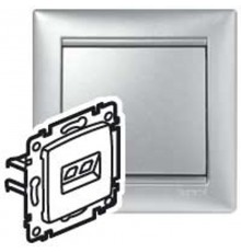 Valena Алюминий DIY Розетка компьютерная RJ45 категория 5e UTP с захватами  694334  Legrand