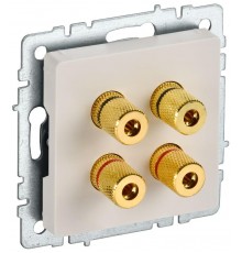 BRITE АудиоРозетка 4-местная РА10-БрКр бежевый  BR-S40-K10  IEK