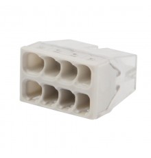 Клемма 8-проводная 0.5-2.5мм2 одножильный СМК (аналог Wago 2273-208) прозрачная  07-3215  Rexant