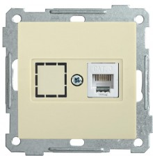 BOLERO кремовый Розетка телефонная RJ12 РТ12-1-Б ETB10-K33  IEK
