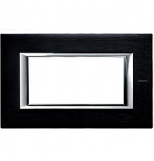 Axolute декоративные накладки прямоугольной формы, алюминий, цвет антрацит, на 4 модуля  HA4804XS  Legrand