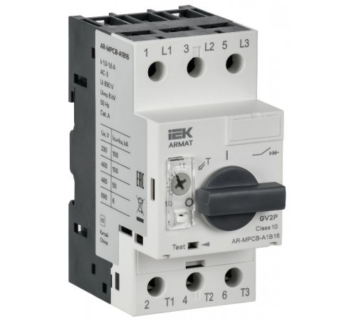 ARMAT Автоматический выключатель защиты двигателя A1 GV2P 1-1,6А  AR-MPCB-A1B16  IEK