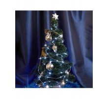 Гирлянда линейная Роса (на плоском проводе) 220V, 100 LED 10м, 5000К, IP 20,  прозрачный шнур 3м, CL578  48620  FERON