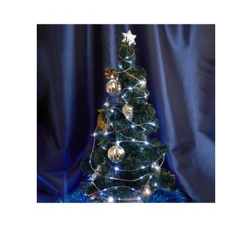 Гирлянда линейная Роса (на плоском проводе) 220V, 200 LED 20м, 5000К, IP 20,  прозрачный шнур 3м, CL579  48623  FERON