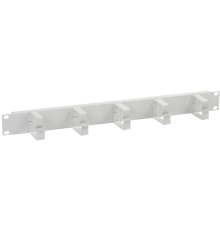 19" металлический кабельный органайзер 2U, 5 колец, серый  CO35-2M5R  ITK