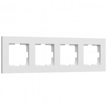W0042961/ Электроустановочные изделия - Рамка на 4 поста Slab (белый матовый)  a062797  Werkel