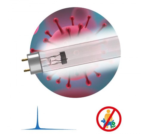 Лампа люминесцентная бактерицидная  UV-С ДБ 15 Т8 G13  T8/15W дл волны 253,7 нм  Б0048972  ЭРА