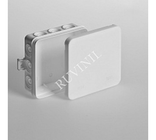 Коробка распределительная для о/п 100х100х35мм (белая)  67095Б  Рувинил