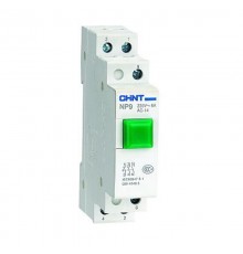 Кнопка модульная NP9-10/1 без подсветки, 1НО, зеленая (R)  584052  CHINT