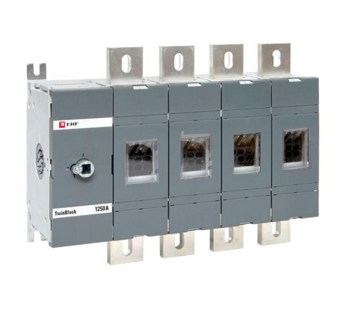 Рубильник 1250A 4P без рукоятки управления TwinBlock  tb-s-1250-4p  EKF