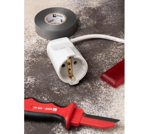 Штепсельное гнездо с заземлением белое 16А 250 В Proxima  ASG16-10-r  EKF