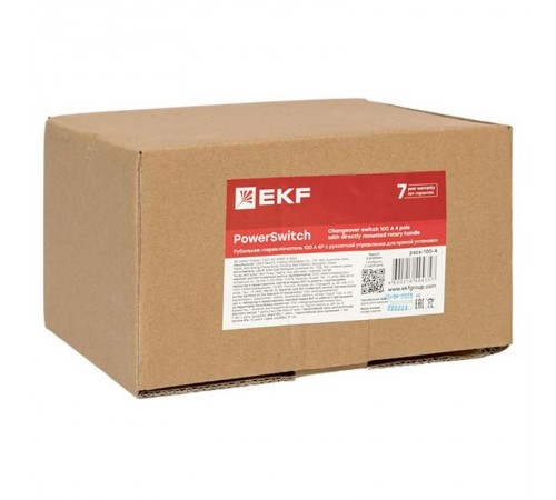 Рубильник-переключатель 100A 4P c рукояткой управления для прямой установки PowerSwitch  pscs-100-4  EKF