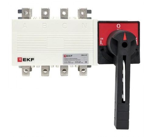 Рубильник-переключатель 100A 4P c рукояткой управления для прямой установки PowerSwitch  pscs-100-4  EKF