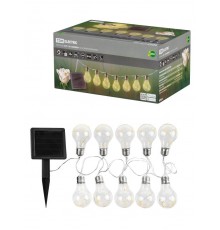 Гирлянда ССГ-110 "Лампы" на солнечной батарее, 1,3 м, 60 LED, теплый белый, IP44,  SQ0330-0181  TDM