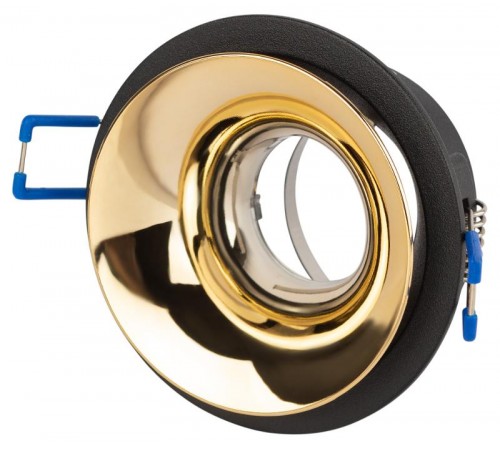 Cветильник встраиваемый декоративный KL103 BK/GD MR16 GU5.3 черный золото  Б0056357  ЭРА