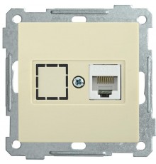BOLERO кремовый Розетка компьютерная RJ45 Cat5e РК10-1-Б  EKB15-01-K33  IEK