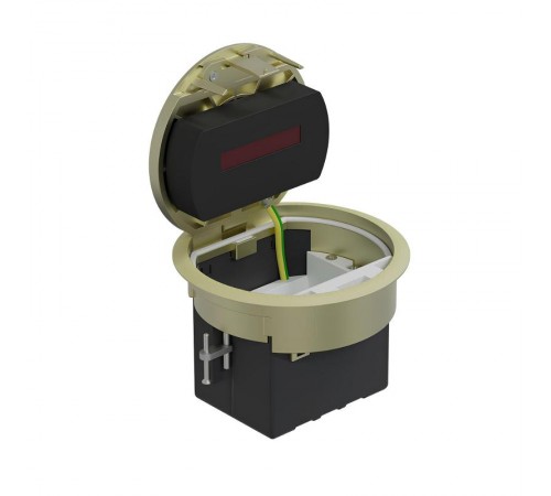 LUK/1,5BR66 Люк в пол на 1,5 поста IP66 в комплекте с суппортом и коробкой латунь d100 мм  70030  Ecoplast