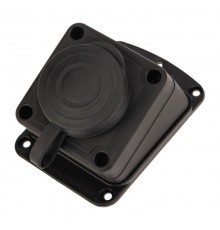 Розетка штепсельная угловая влагозащищенная стационарная ОУ, 2P+PE 230V,16 А, IP44 каучук  111-127-4  PROconnect